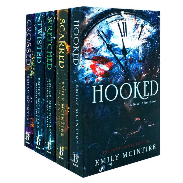 Never After Series Books 1 -5 Collection Set by Emily McIntire (Hooked, Scarred, Wretched, Twisted & Crossed)