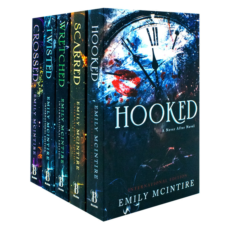 Never After Series Books 1 -5 Collection Set by Emily McIntire (Hooked, Scarred, Wretched, Twisted & Crossed)