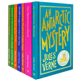 Jules Verne 7 Books Hardcover Box Set | The Mysterious Island, Around the World in Eighty Days, Twenty Thousand Leagues Under the Sea & More | Classic Adventure Fiction