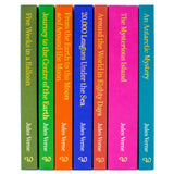 Jules Verne 7 Books Hardcover Box Set | The Mysterious Island, Around the World in Eighty Days, Twenty Thousand Leagues Under the Sea & More | Classic Adventure Fiction