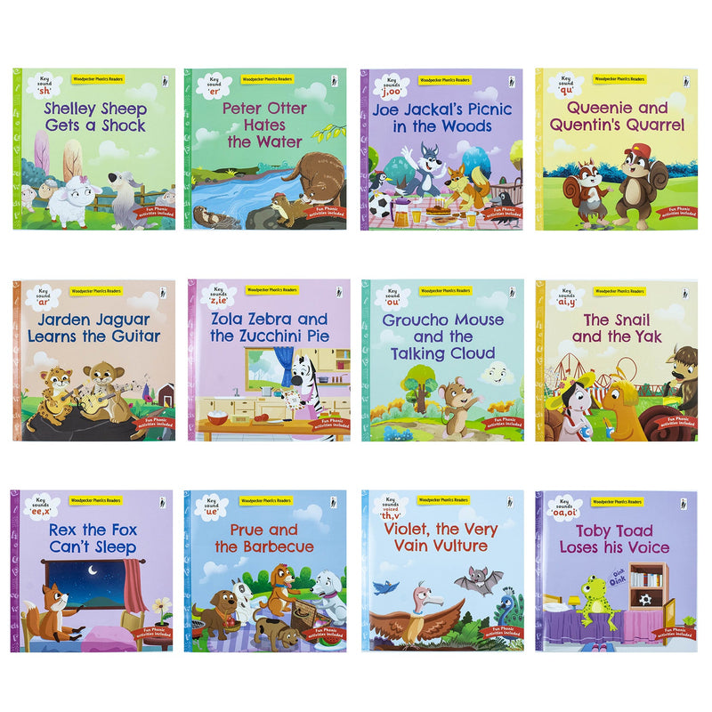 Woodpecker Phonics Readers Level 3 Learning Key Phonic Sounds 12 books set