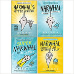 Photo of Narwhal & Jelly Series 4 Books Set by Ben Clanton on a White Background