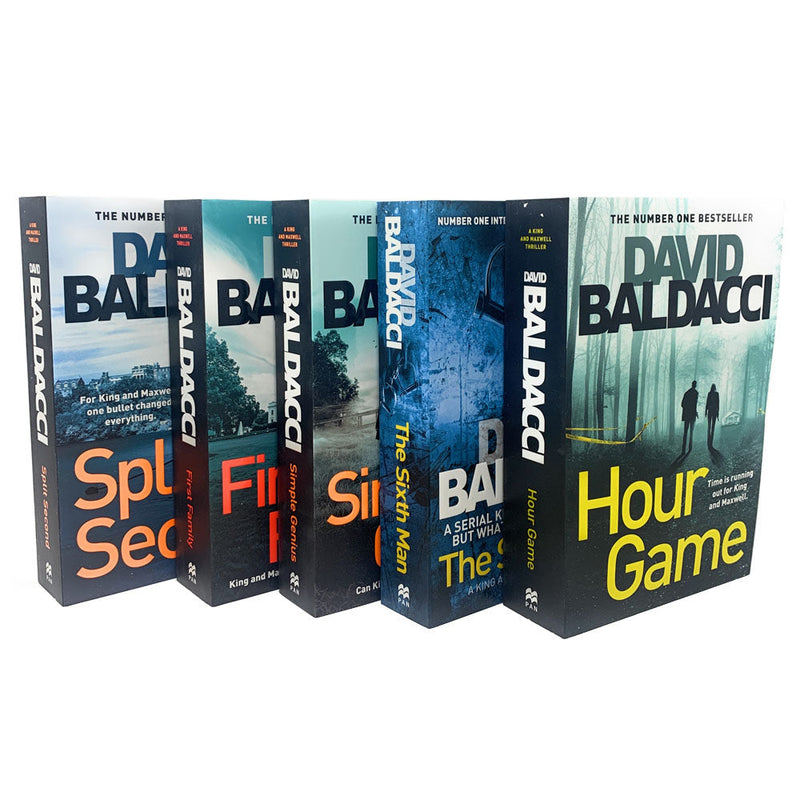 David Baldacci Collection King and Maxwell Series Simple Genius 5 Books Set