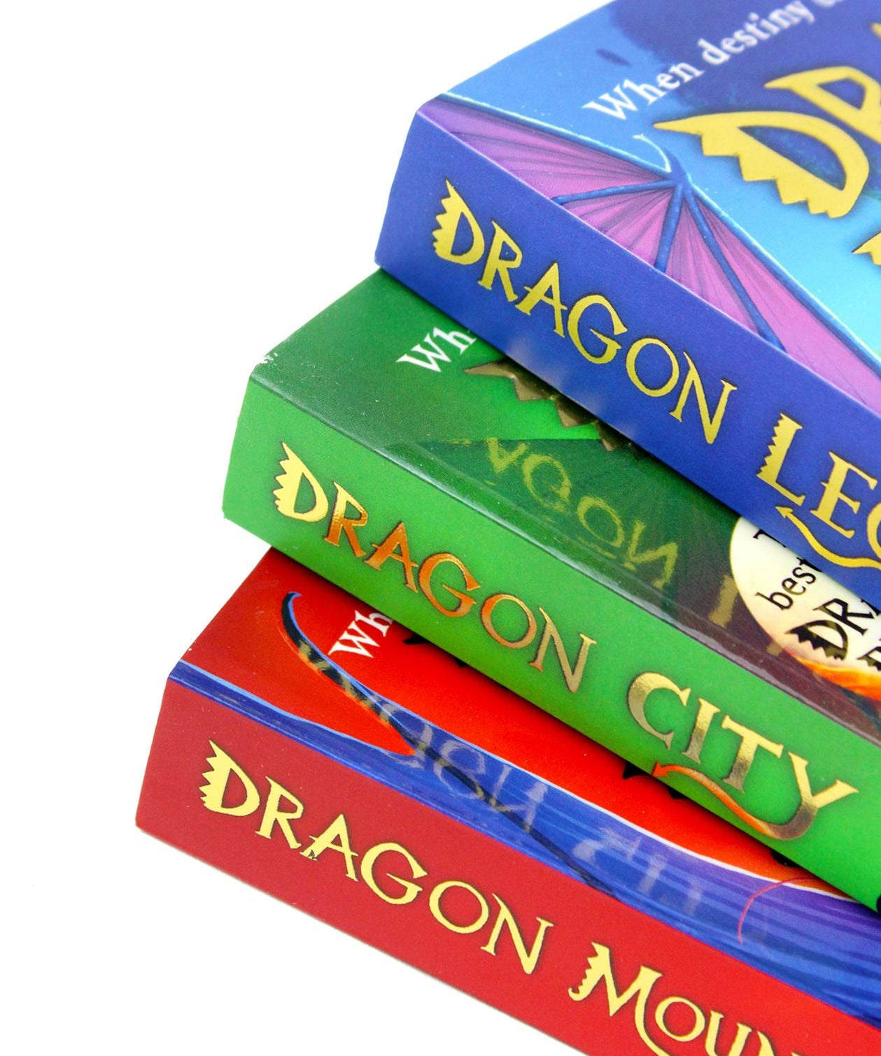 Photo of Dragon Realm 3 Book Set Spines by Katie & Kevin Tsang on a White Background
