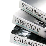 Photo of Brandon Sanderson Reckoners Series 3 Books Set Collection Spines on a White Background