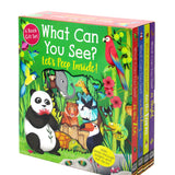 Peep Inside Board Books What Can You See? 4 Books Collection Box Set