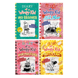 Diary of a Wimpy Kid Books 18–21 Collection Set by Jeff Kinney | No Brainer, Hot Mess, Partypooper & Fight or Flight | Hilarious Children's Books