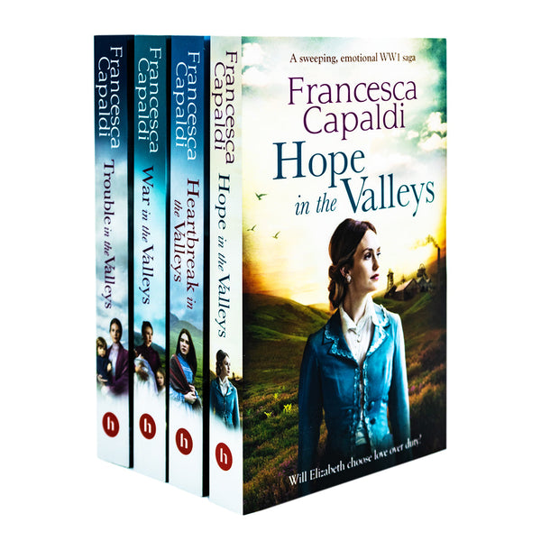 Francesca Capaldi 4 Books Collection Set (Heartbreak in the Valleys, War in the Valleys, Hope in the Valleys, Trouble in the Valleys)