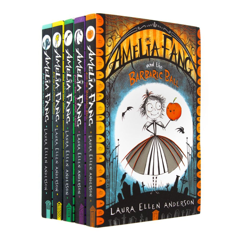 Amelia Fang Series Laura Ellen Anderson Collection 5 Books Set (Amelia Fang- The Memory Thief, The Unicorn Lords, The Barbaric Ball, The Half-Moon Holiday, Lost Yeti Treasures)