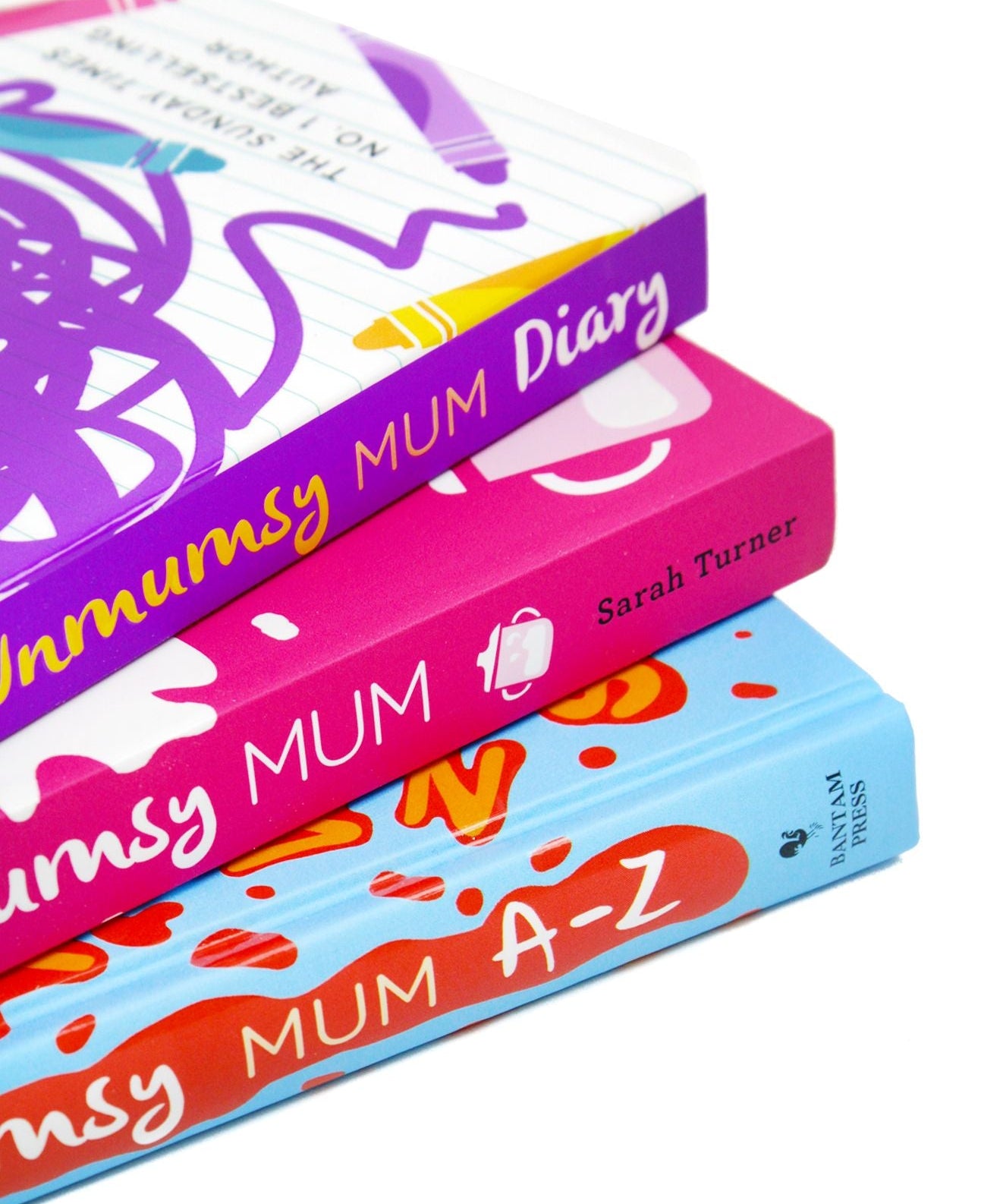 Photo of The Unmumsy Mum 3 Book Set Spines By Sarah Turner on a White Background