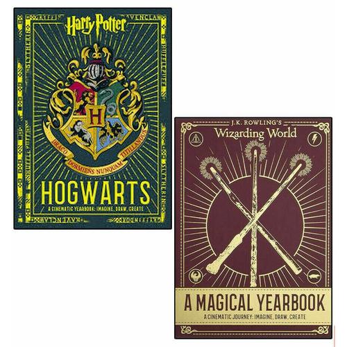 J.K Rowling 2 Books Set Collection, Wizarding World, A Magical Cinematic Yearbook