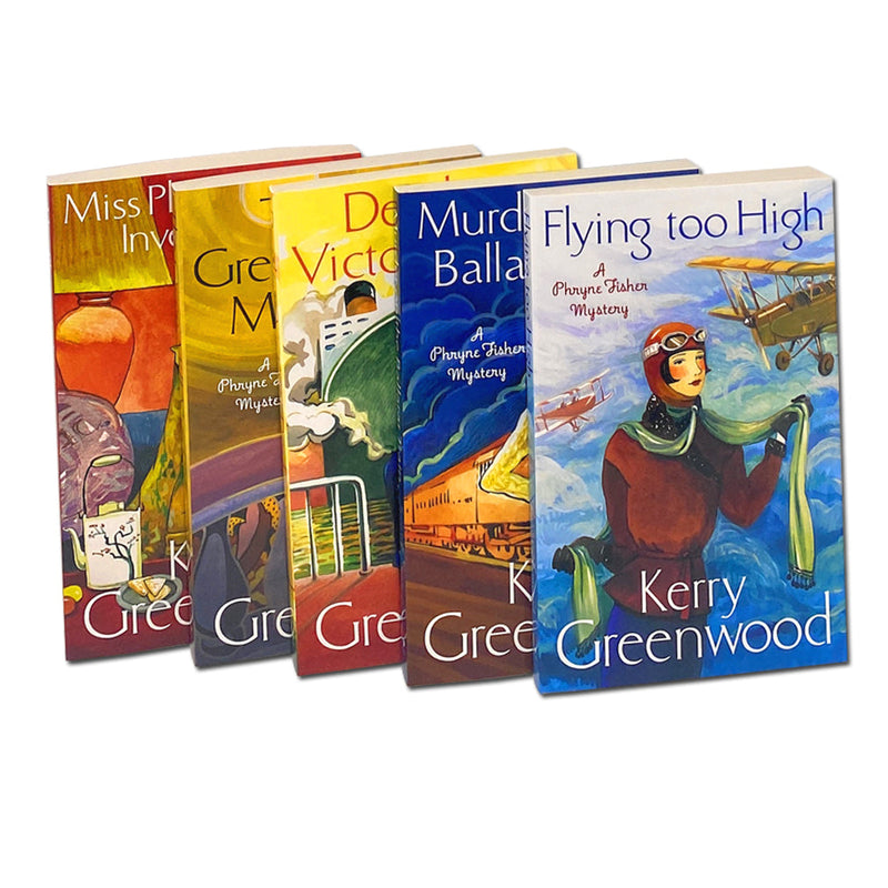 Phryne Fisher Murder Mystery Series Books 1-5 Collection Set by Kerry Greenwood