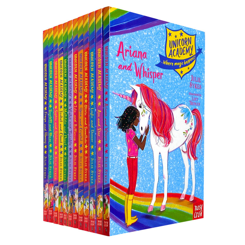 Julie Sykes Unicorn Academy Where Magic Happens Series 12 Books Collection Set