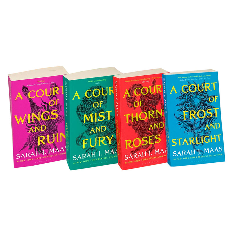 Photo of A Court of Thorns and Roses Series by Sarah J. Maas on a White Background