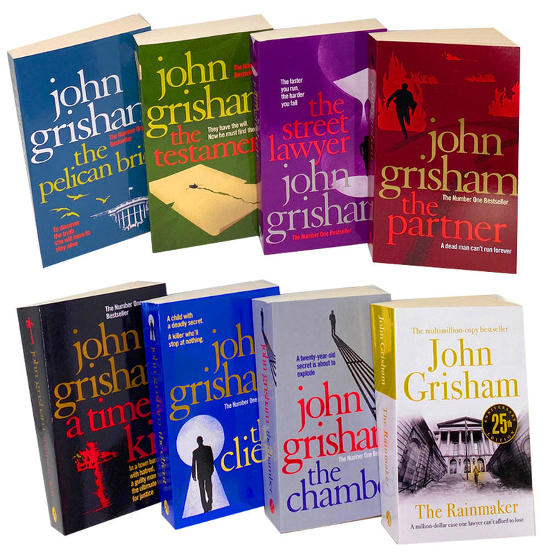 John Grisham Collection 8 Books Set, The testament, The Pelican Brief...