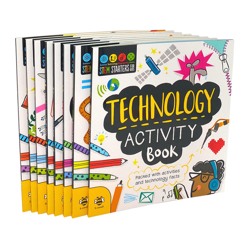 Stem Educational Activity 8 books set, Stem Starters For Kids,  Maths, Engineering, Meteorology,...