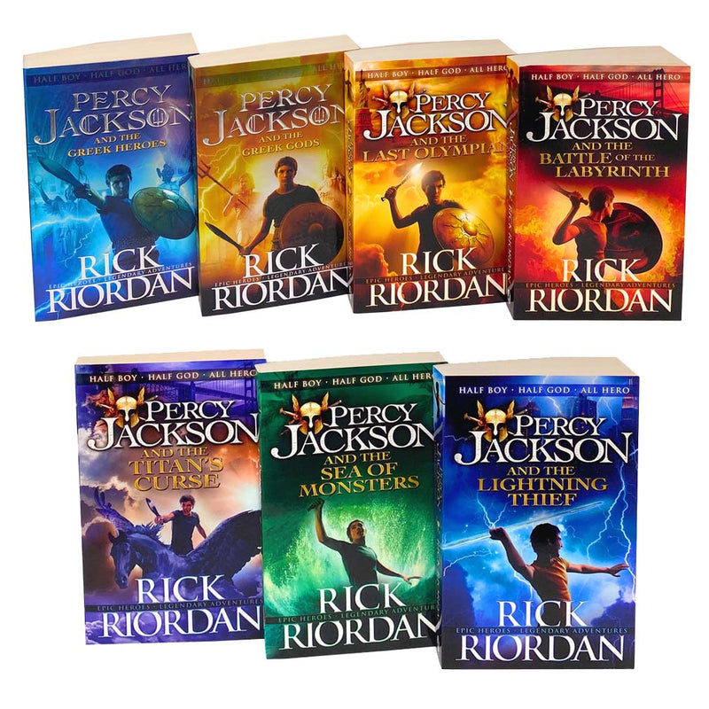 Percy Jackson & the Olympians 7 Children Book Collection Set Series illustrated edition Greek Myths by Rick Riordan