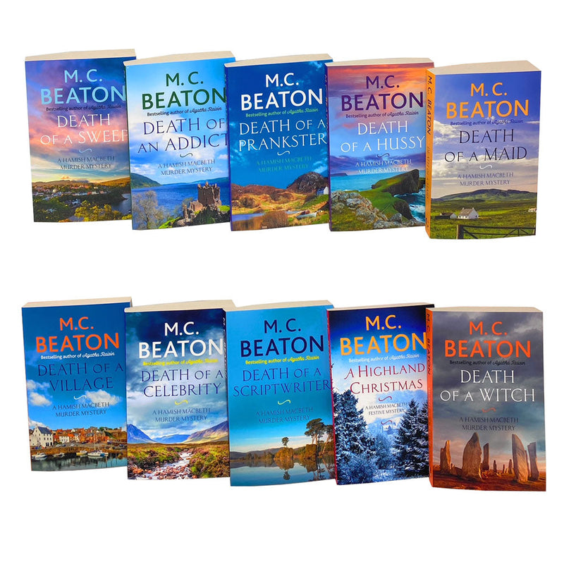 M.C Beaton A Hamish Macbeth Festive Mystery 10 Books Set Collection