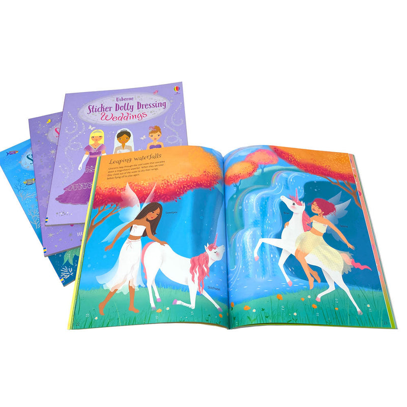 Photo of Usborne Sticker Dolly Dressing 4 Books Set on a White Background