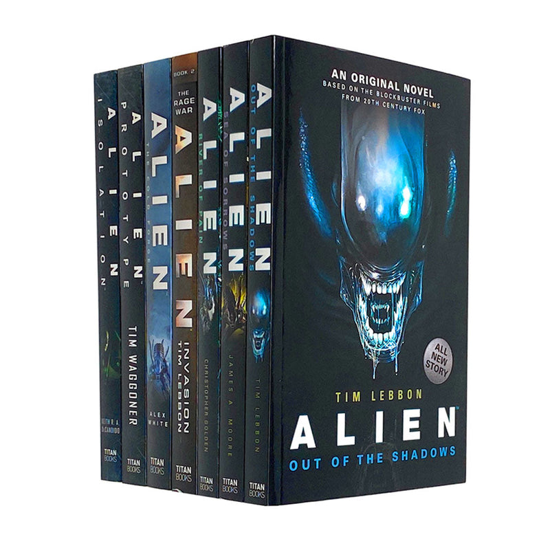 Alien 7 Books Set Collection by Tim Lebbon, Out Of The Shadows, Sea Of Sorrows