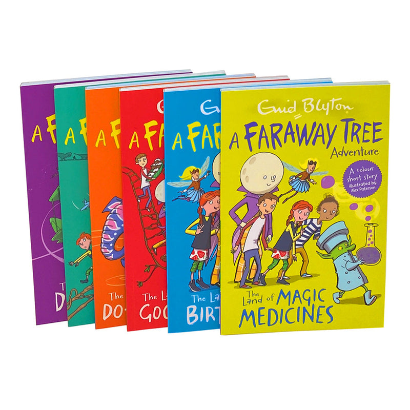 Enid Blyton Collection A Faraway Tree Adventure Series 6 Books Set Colour illustrations