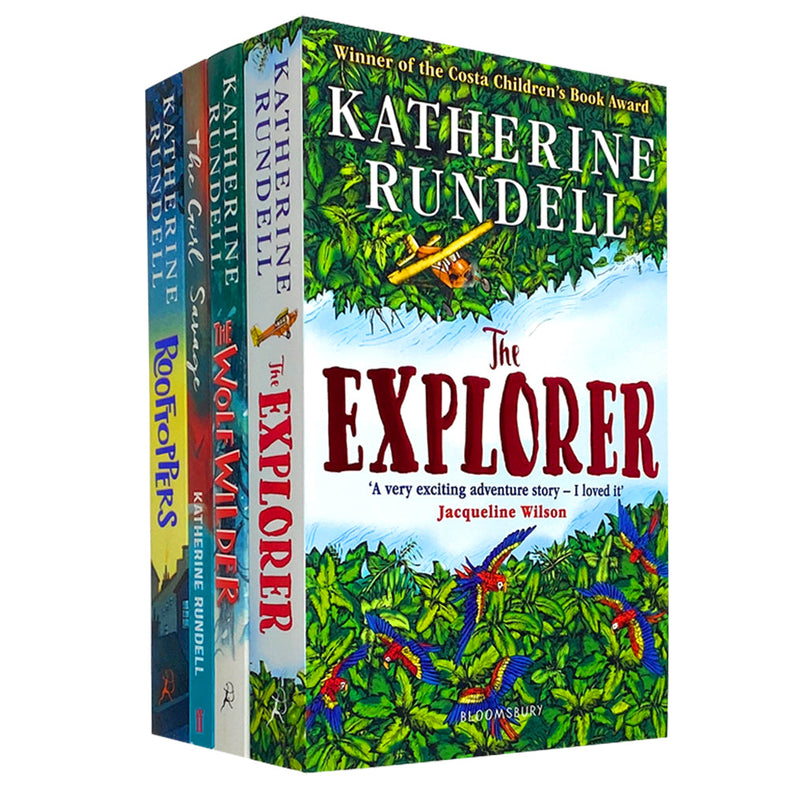 Katherine Rundell 4 Books Set Collection Inc Rooftoppers Wolf Wilder, Perfect Adventure Reads for Children Aged 10+ in Paperback Format