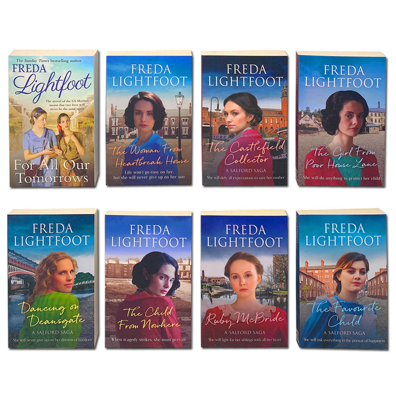 Freda Lightfoot Poor House Lane and Salford Saga 8 Books Collection Set