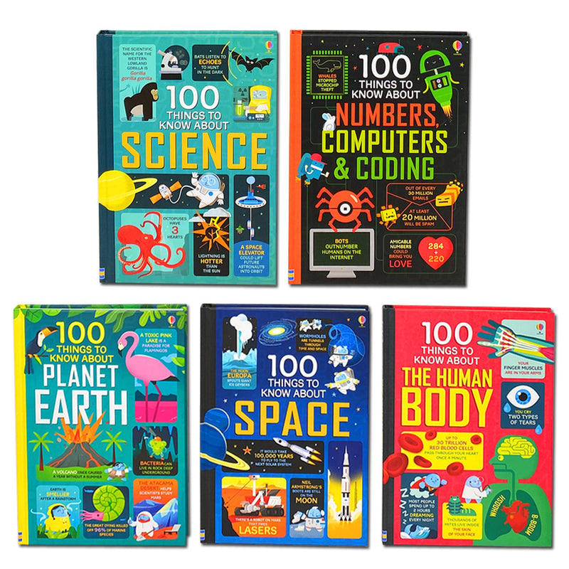 Usborne 100 Things To Know Collection 5 Books Box Set