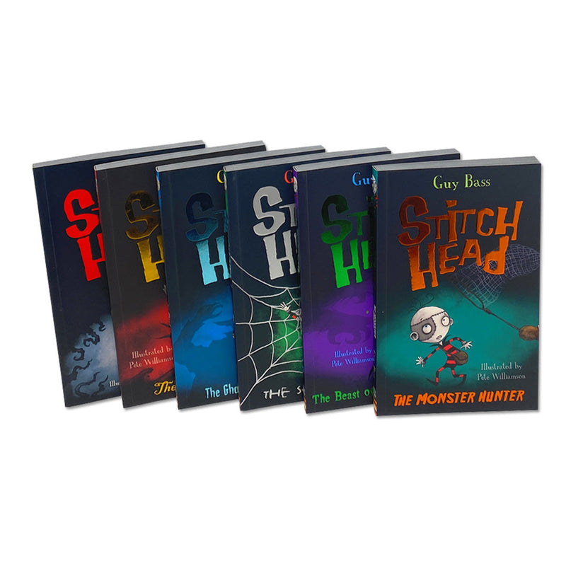 Stitch Head Collection 6 Books Set By Guy Bass Inc Ghost of Grotteskew, Monster Hunter