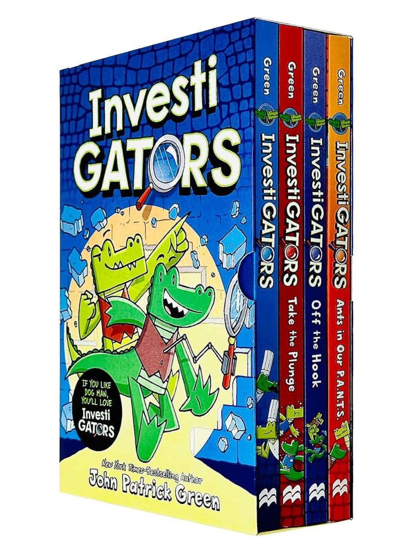 Investigators Series 4 Books Collection Box Set By John Patrick Green(InvestiGators, Investigators: Take the Plunge, InvestiGators: Off the Hook & InvestiGators: Ants in Our P.A.N.T.S.)