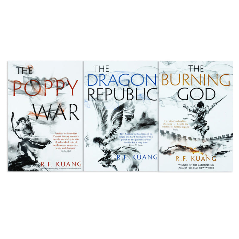 Poppy War Series 3 Books Collection Set By R.F. Kuang (The Poppy War, The Dragon Republic, The Burning God)