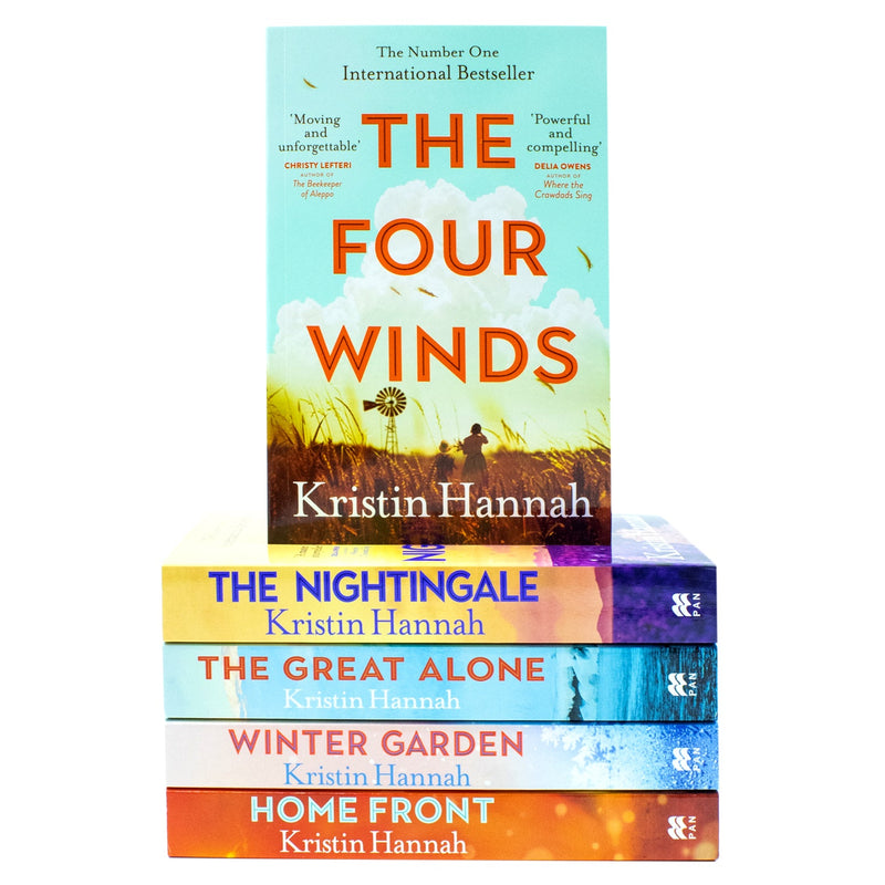 Kristin Hannah Collection 5 Books Set (The Nightingale, The Four Winds, The Great Alone, Winter Garden, Home Front)