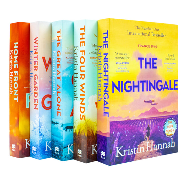 Kristin Hannah Collection 5 Books Set (The Nightingale, The Four Winds, The Great Alone, Winter Garden, Home Front)