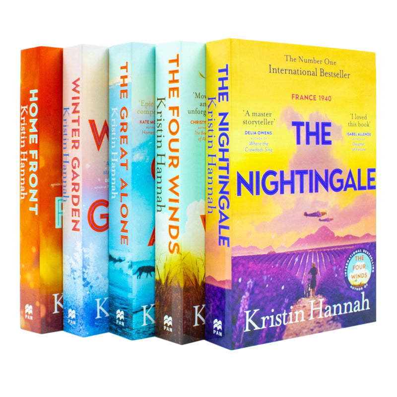 Kristin Hannah Collection 5 Books Set (The Nightingale, The Four Winds, The Great Alone, Winter Garden, Home Front)