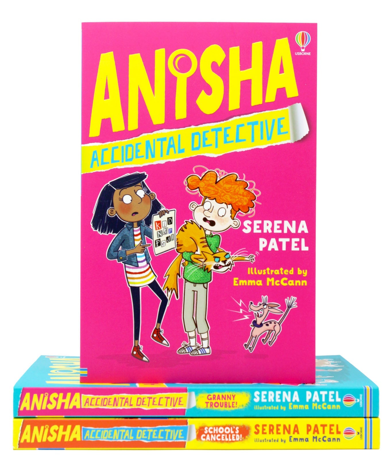 Photo of Anisha Accidental Detective 3 Books Collection by Serena Patel on a White Background