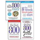 The Fast 800 Series Collection 4 Books Set (Easy, The 8-Week Blood Sugar Diet, Weight loss, Health Journal)