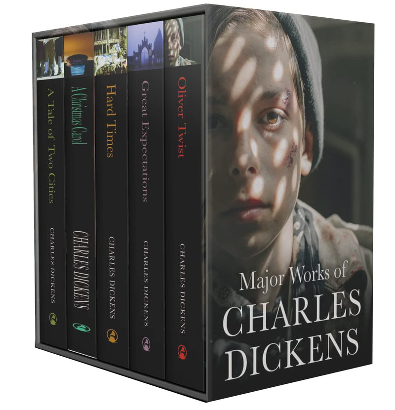 Major Works of Charles Dickens 5 Books Collection Boxed Set (Great Expectations, A Tale of Two Cities, A Christmas Carol, Hard Times & Oliver Twist)