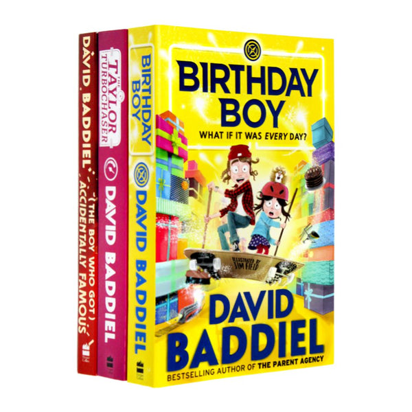 David Baddiel Collection 3 books set (The Boy Who Got Accidentally Famous, Birthday Boy, The Taylor Turbochaser)