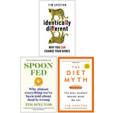 Tim Spector Collection 3 Books Set (Identically Different, Spoon-Fed, The Diet Myth)