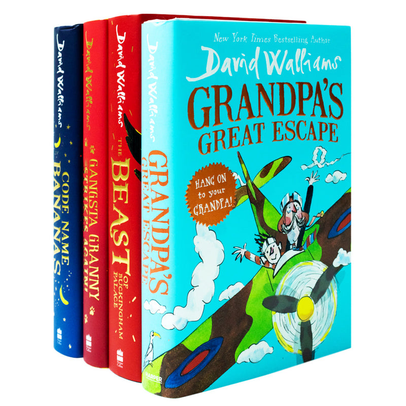 David Walliams 4 Books Set Collection (Grandpa's Great Escape, Gangsta Granny, Code Name Bananas,The Beast)