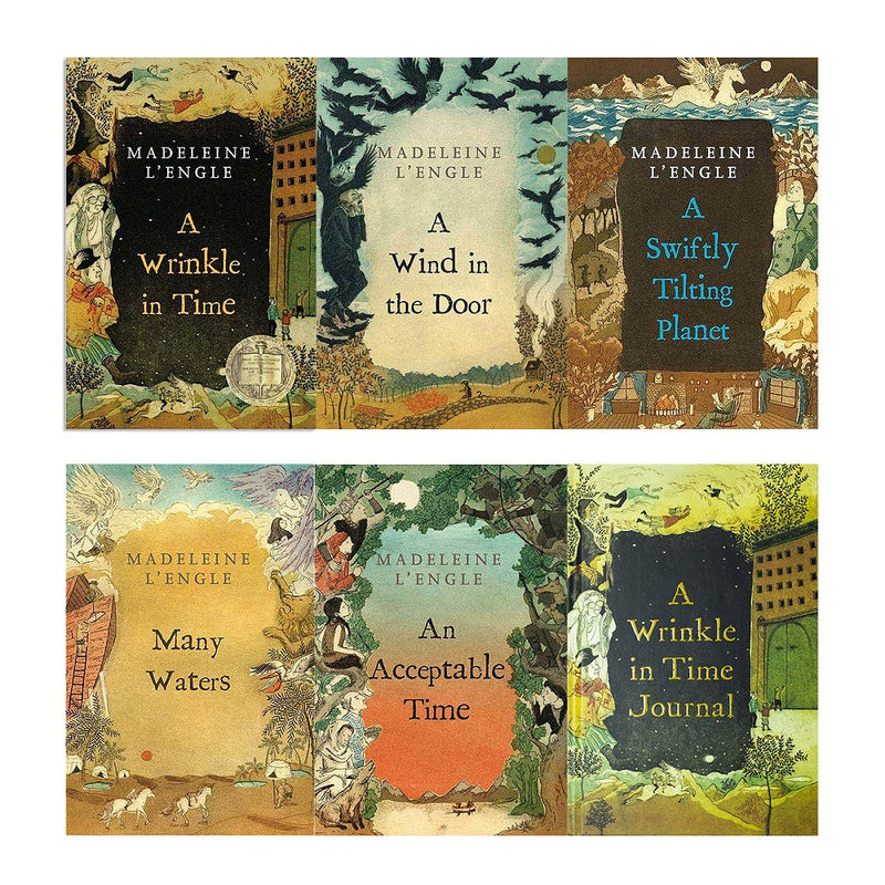 Wrinkle In Time 6 Book Box Set By Madeleine L Engle (Wrinkle In Time,Wind In The Door ,Swiftly Tilting Planet,Many Waters,Acceptable Time,Wrinkle In Time Journal)