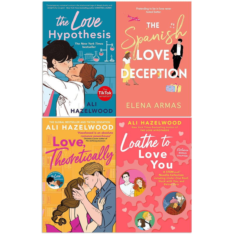 Ali Hazelwood & Elena Armas Collection 4 Book Set (The Love Hypothesis, The Spanish Love