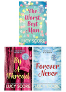 Lucy Score Collection 3 Books Set (The Worst Best Man, By a Thread & Forever Never)