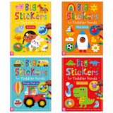 Big stickers for toddler hands: set of 4 activity books promoting creativity for little ones - perfect for 2-5 year-olds