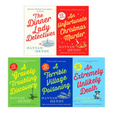 The Dinner Lady Detectives Collection 5 Books Set By Hannah Hendy ( Unfortunate Christmas, Terrible Village, Extremely Unlikely, Gravely Troubling, Dinner Lady)