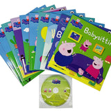 Peppa Pig Collection 10 Books Set in a Lime Gift Bag With Audio CD - Perfect for Ages 0-5 - Enjoy the Adventures of Peppa in Paperback Format