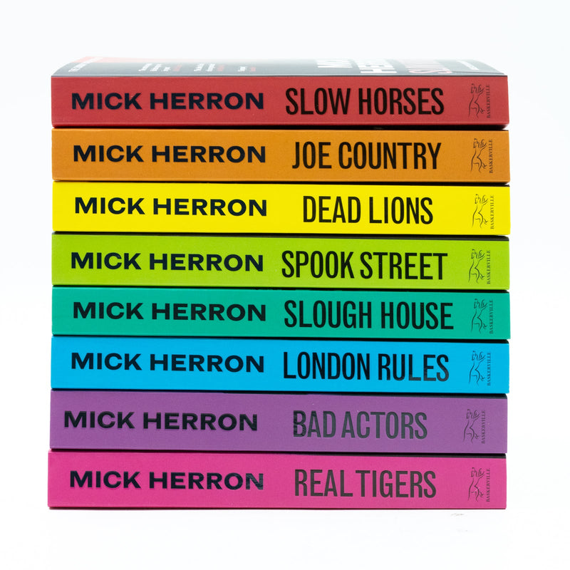 Slough House Thriller Series 8 Books Collection Set By Mick Herron | Slow Horses, Dead Lions, Real Tigers, Spook Street, London Rules, Joe Country