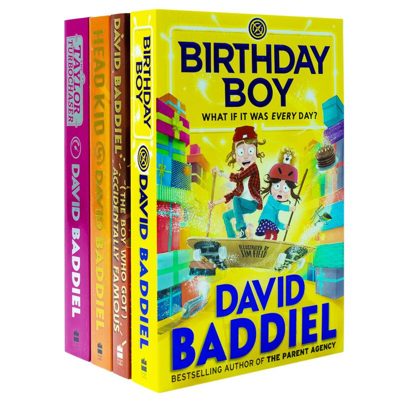 David Baddiel 4 Book Collection Set (Birthday Boy, Taylor Turbochaser, Accidentally Famous, Head Kid)