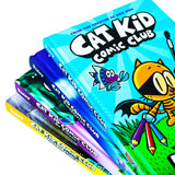 Cat Kid Comic Club Series Collection 4 Books Set By Dav Pilkey (Cat Kid Comic Club, Perspectives, On Purpose, Collaborations)