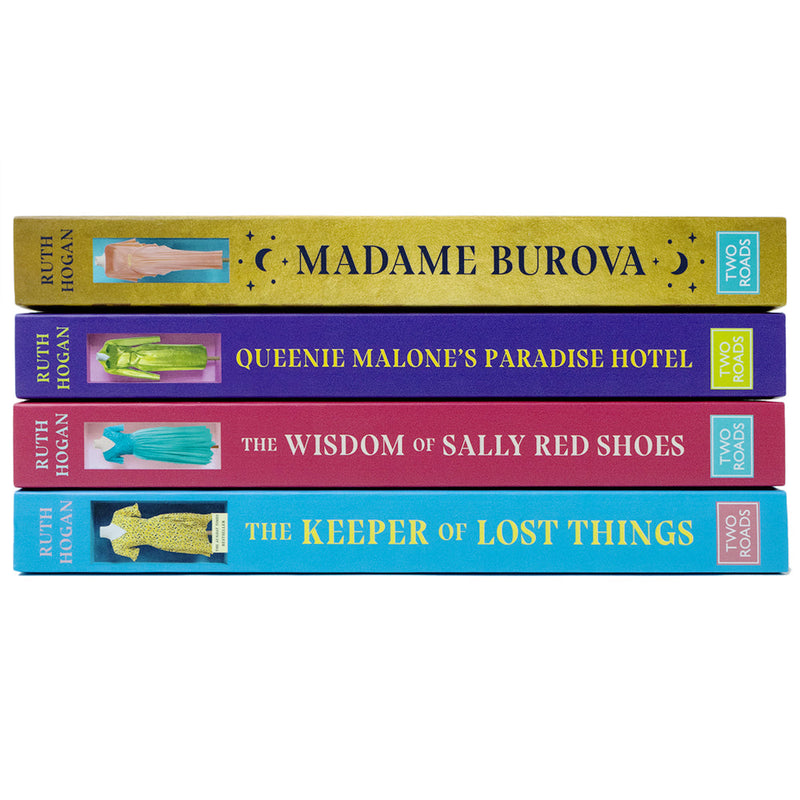 Ruth Hogan 4 Books Set (The Keeper of Lost Things, The Wisdom of Sally Red Shoes , Queenie Malone's Paradise Hotel , Madame Burova)